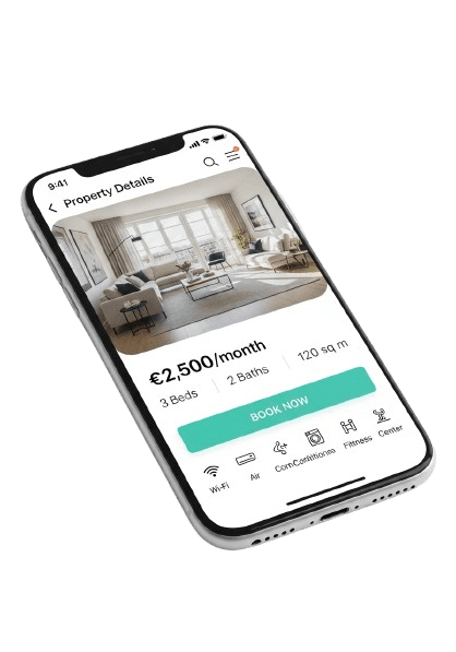 Cribio mobile app showing property details